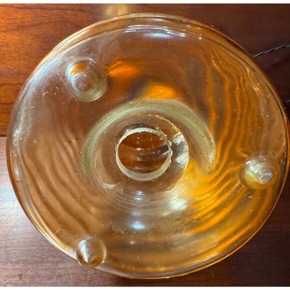 Vintage Bee Hive Shape Fly Wasp Insect Catcher Trap Orange Glass - Picture 5 of 7
